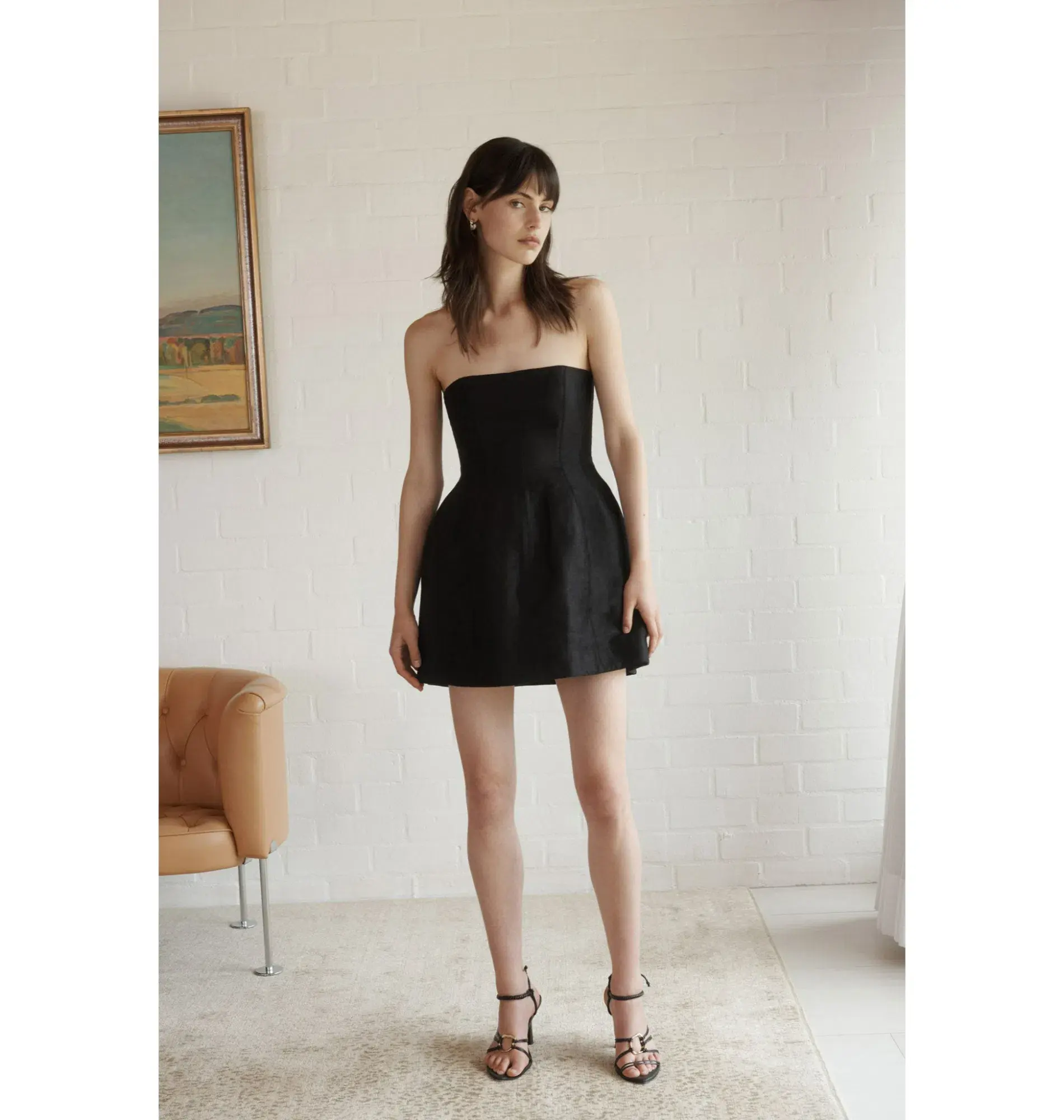 Aje Baret Strapless Mini Dress in Black Size AU 8 - Image 1