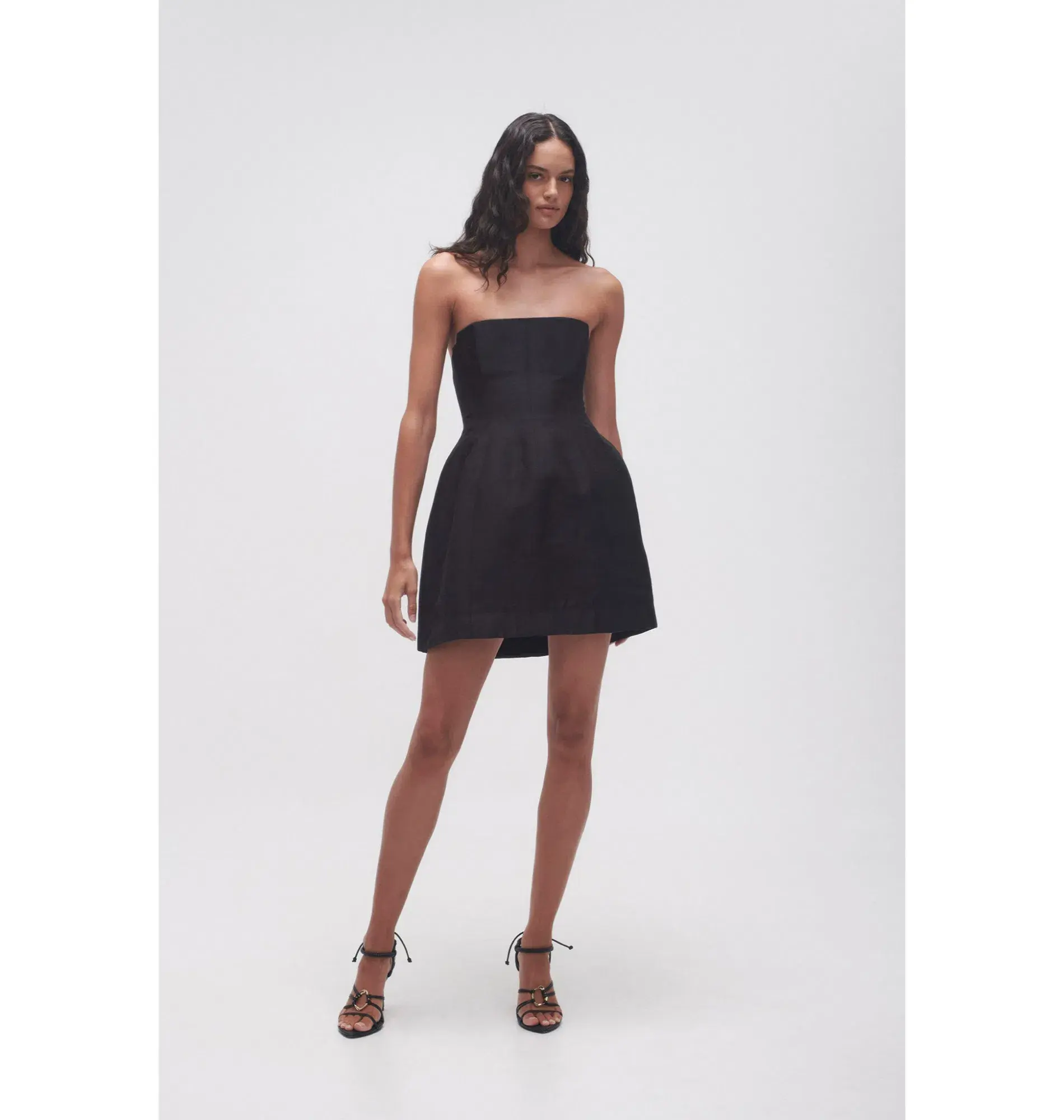 Aje Baret Strapless Mini Dress in Black Size AU 8 - Image 2