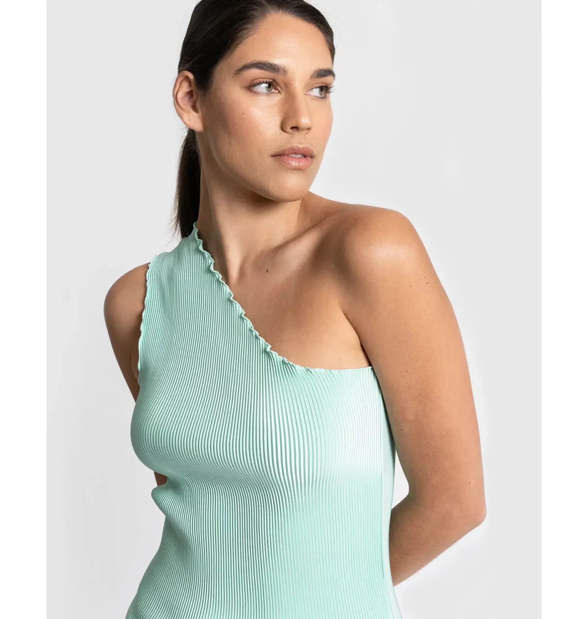L'Idee Soiree One Shoulder Gown in Spearmint Size S / AU 8 - Image 2