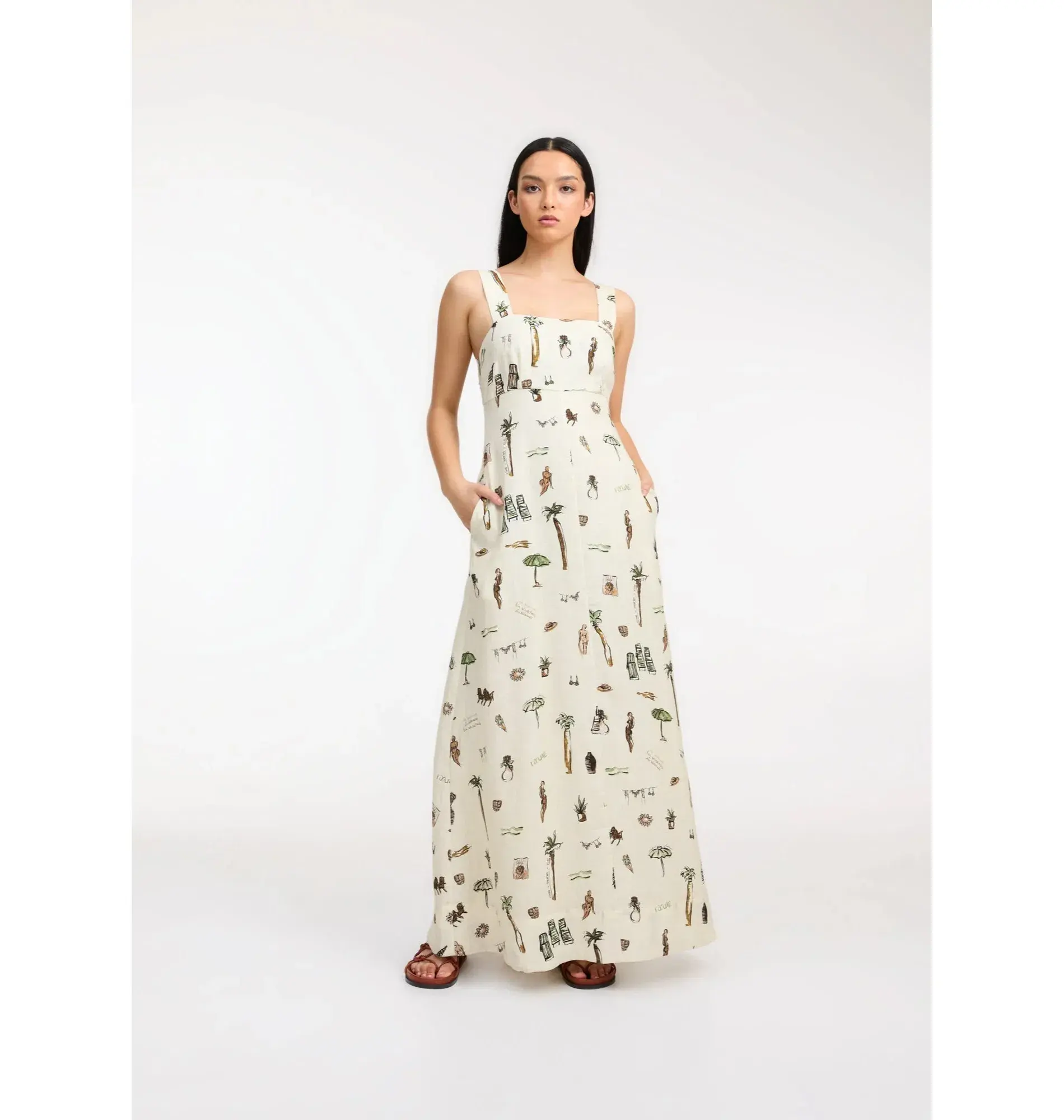 Roame Kaia Maxi Dress In Vacances Print Size 1 / AU 8  - Image 1