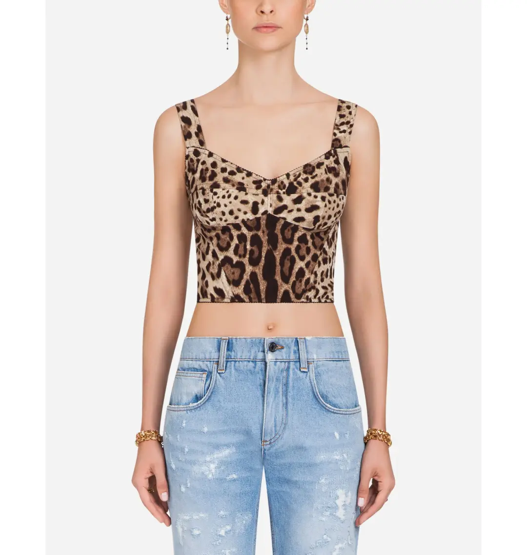 Dolce & Gabbana Cady Bustier Leopard Print Size 40 / AU 8 for rent on The Volte - main image