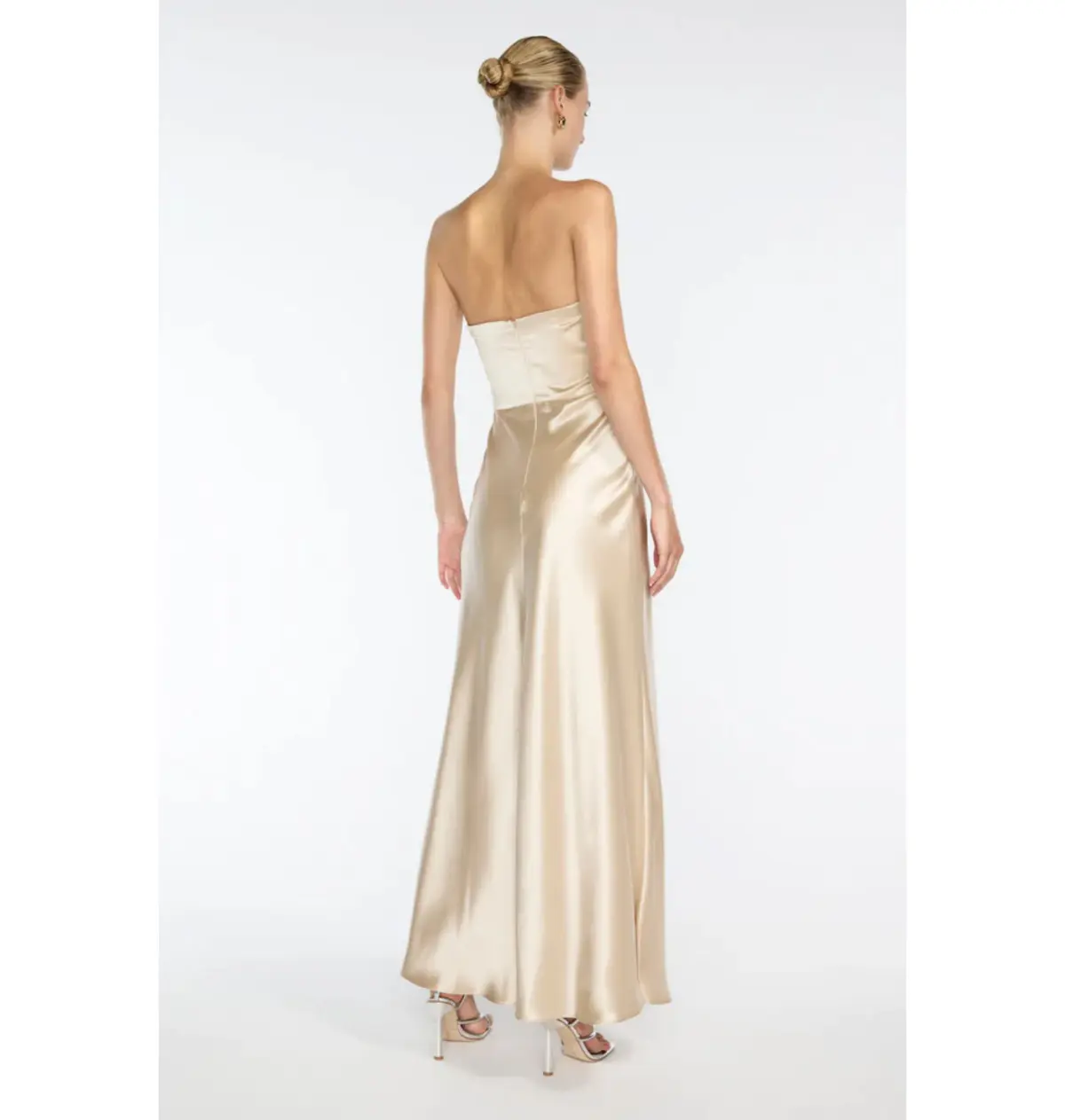 Manning Cartell Show Me Love Strapless Gown Champagne Size AU 8 - Image 3