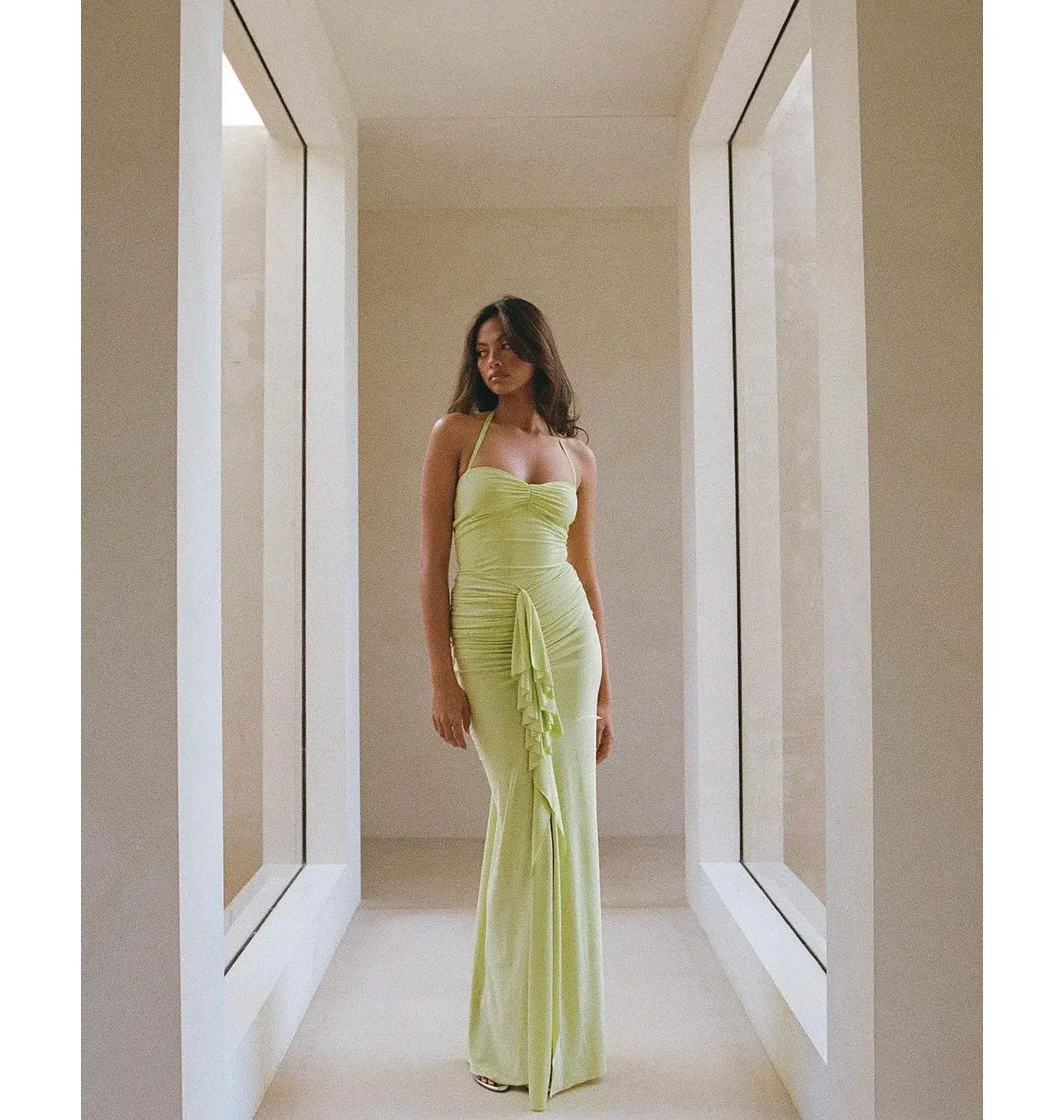 Natalie Rolt Shontae Gown In Citron Size 1 / AU 8 - Image 6