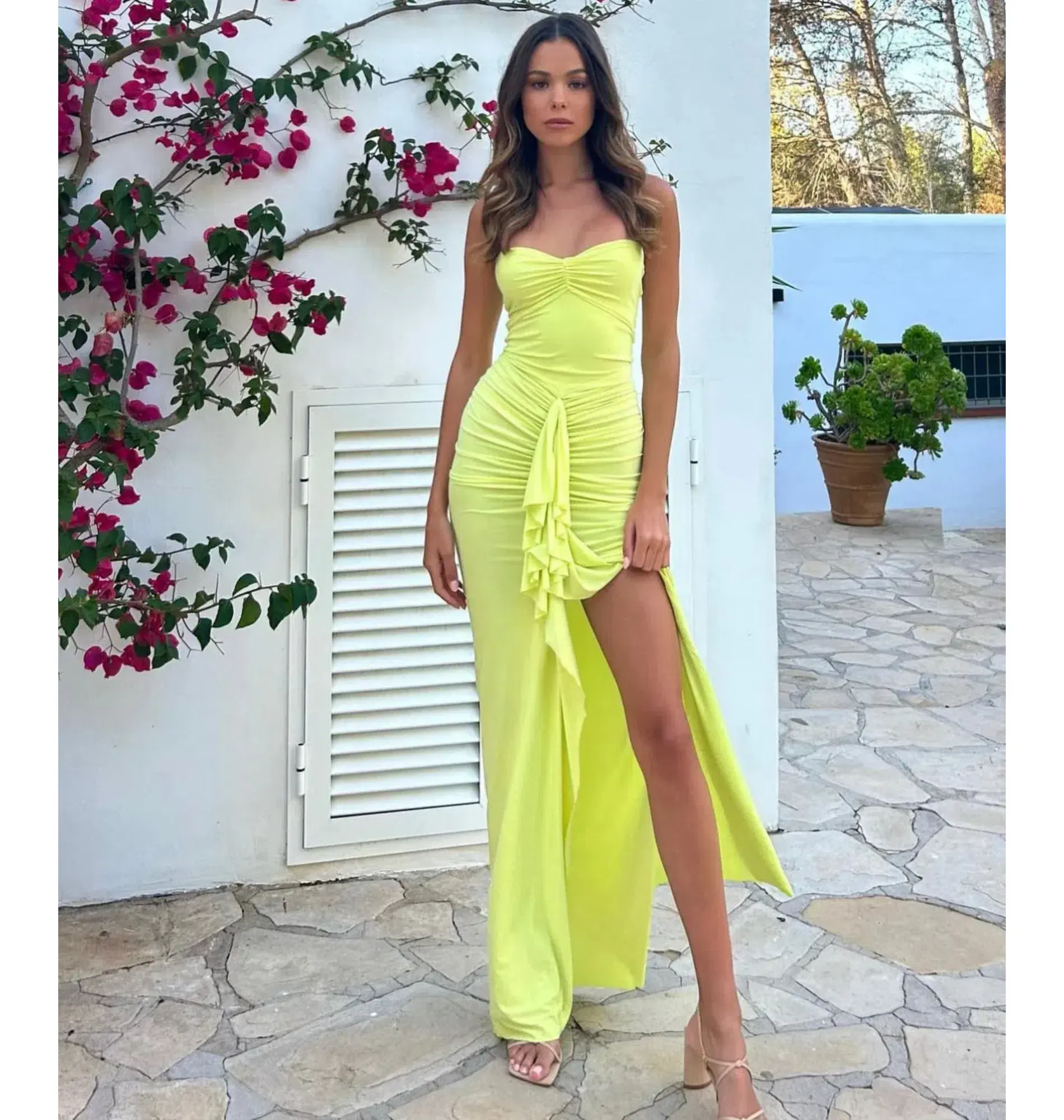 Natalie Rolt Shontae Gown In Citron Size 1 / AU 8 - Image 1