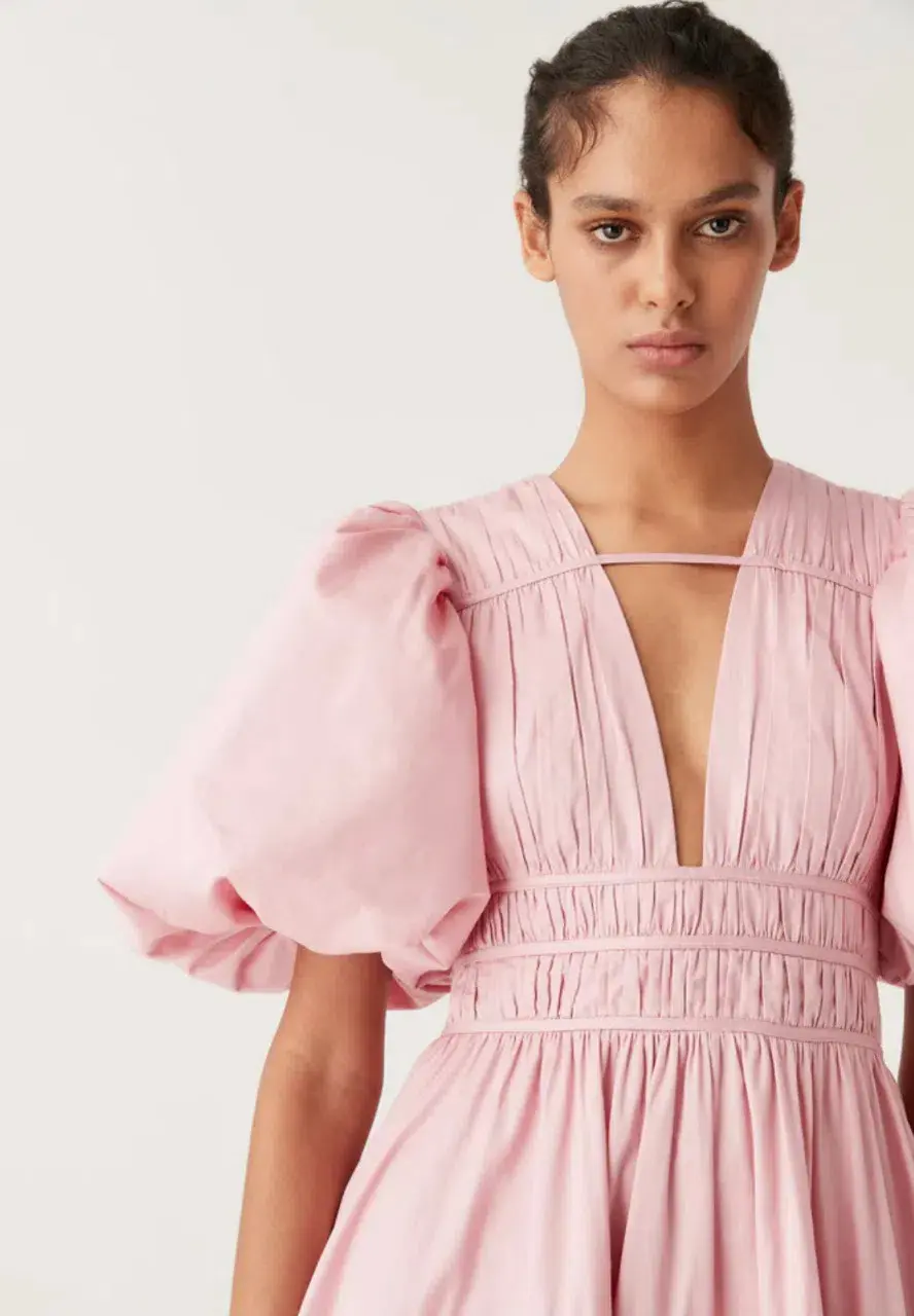 Aje Fallingwater Ruched Midi Dress for rent on The Volte - main image