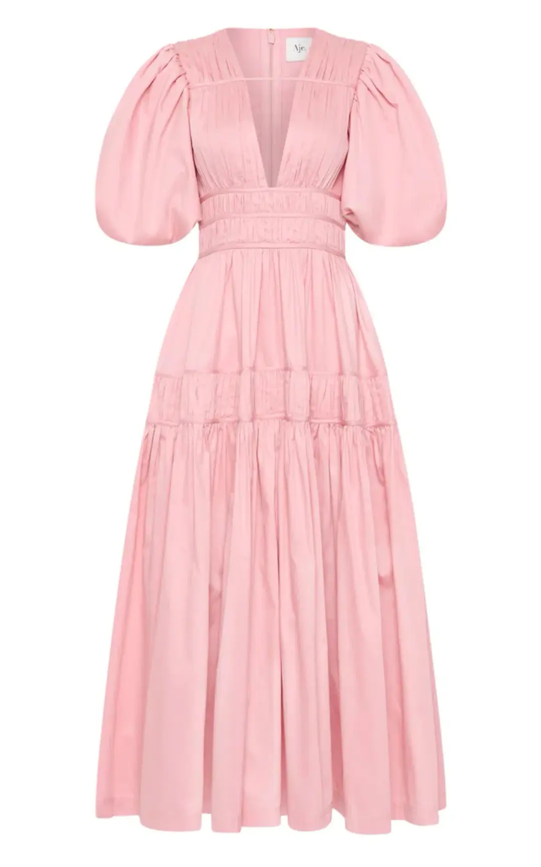 Aje Fallingwater Ruched Midi Dress for rent on The Volte - main image