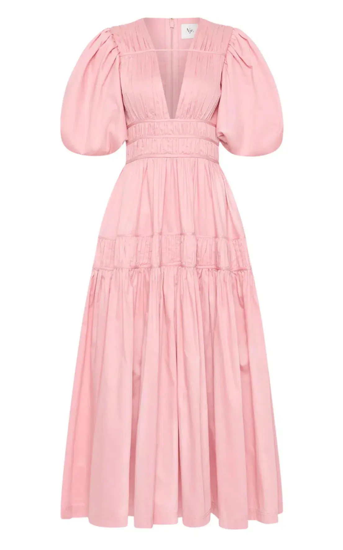 Aje Fallingwater Ruched Midi Dress - Image 5