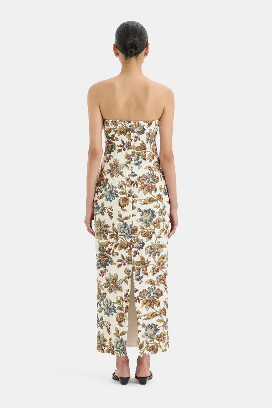 Sir the Label Eleanora Column Midi Dress Viola Floral Print Size 6 - Image 4