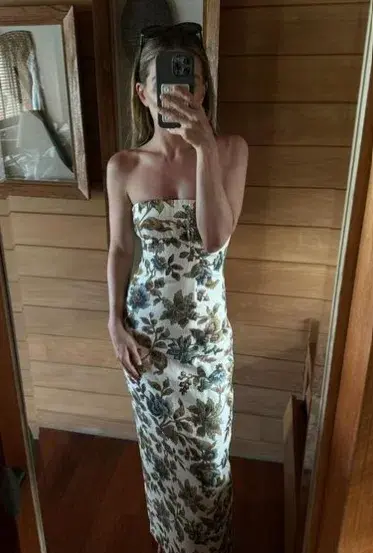 Sir the Label Eleanora Column Midi Dress Viola Floral Print Size 6 - Image 1