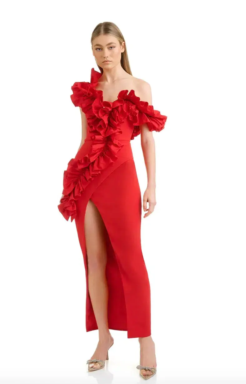 Eliya the Label Rossana Dress Red Size S / AU 8 for rent on The Volte - main image
