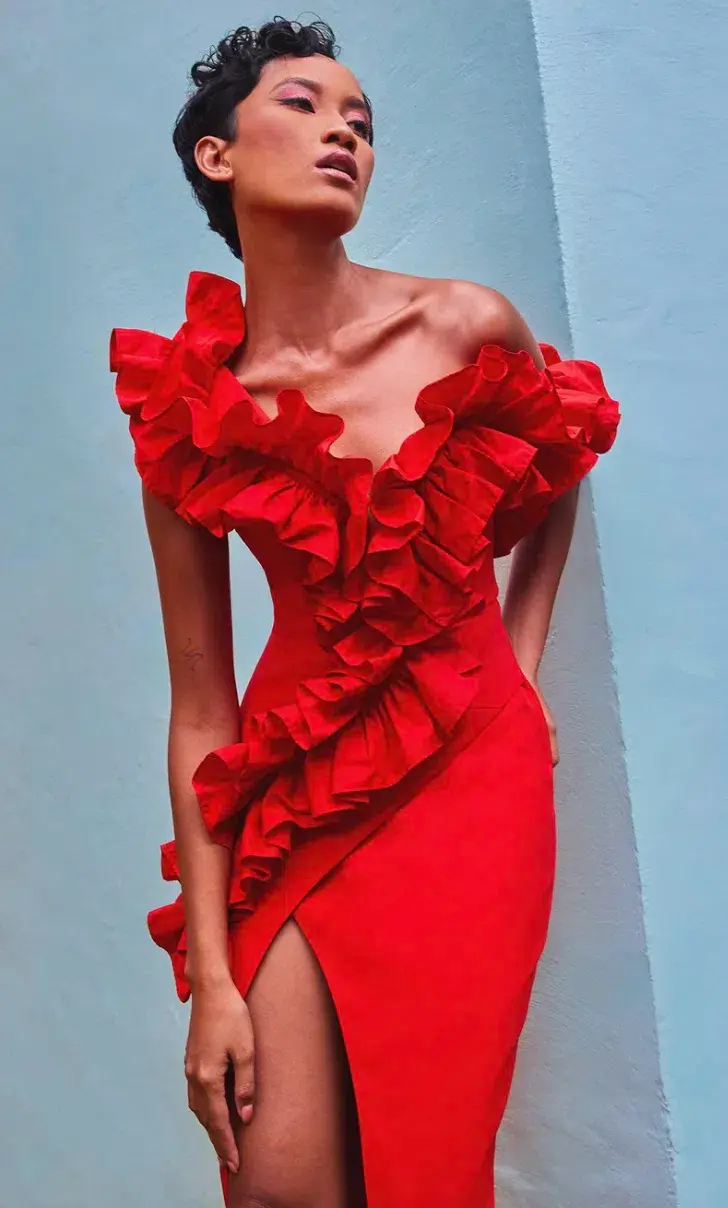 Eliya the Label Rossana Dress Red Size S / AU 8 - Image 3