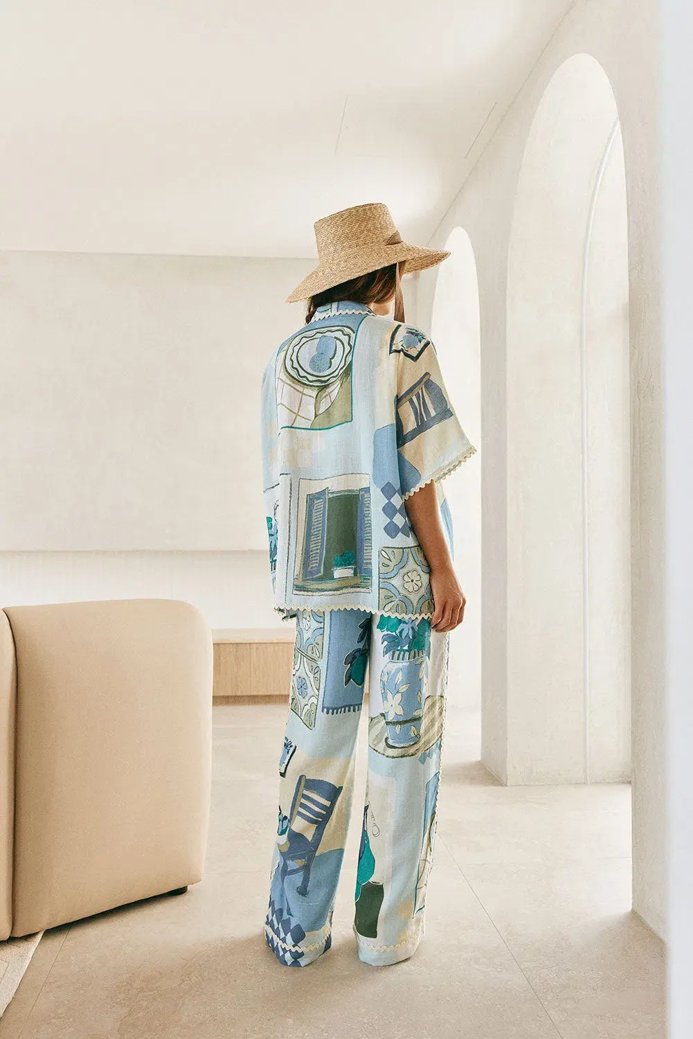 Zaco Kelia Shirt & Pant Set Blue/Multi Size S / AU 8 - Image 3