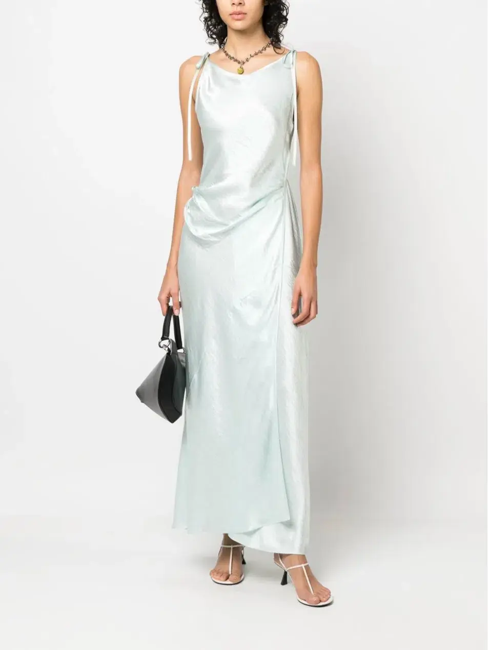 Acne Studios Sleeveless Maxi Wrap Dress Mint Size 38 / AU 10 - Image 2