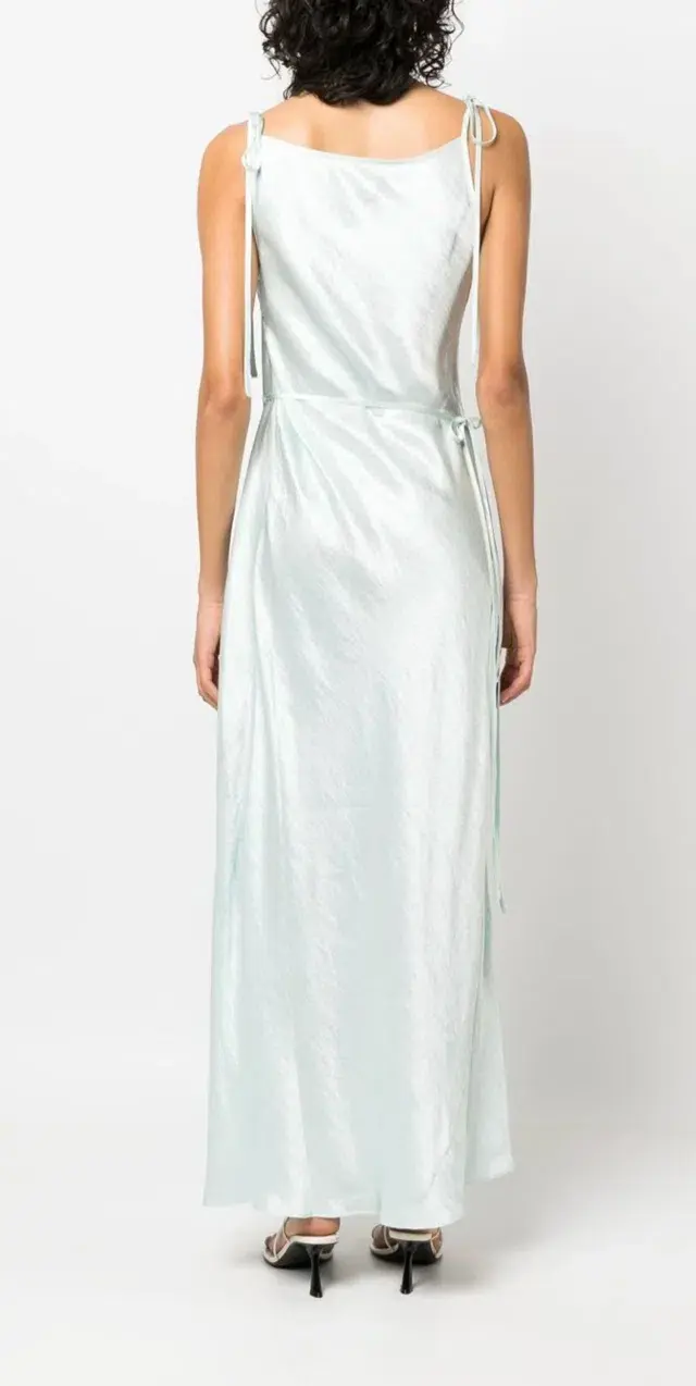 Acne Studios Sleeveless Maxi Wrap Dress Mint Size 38 / AU 10 - Image 4