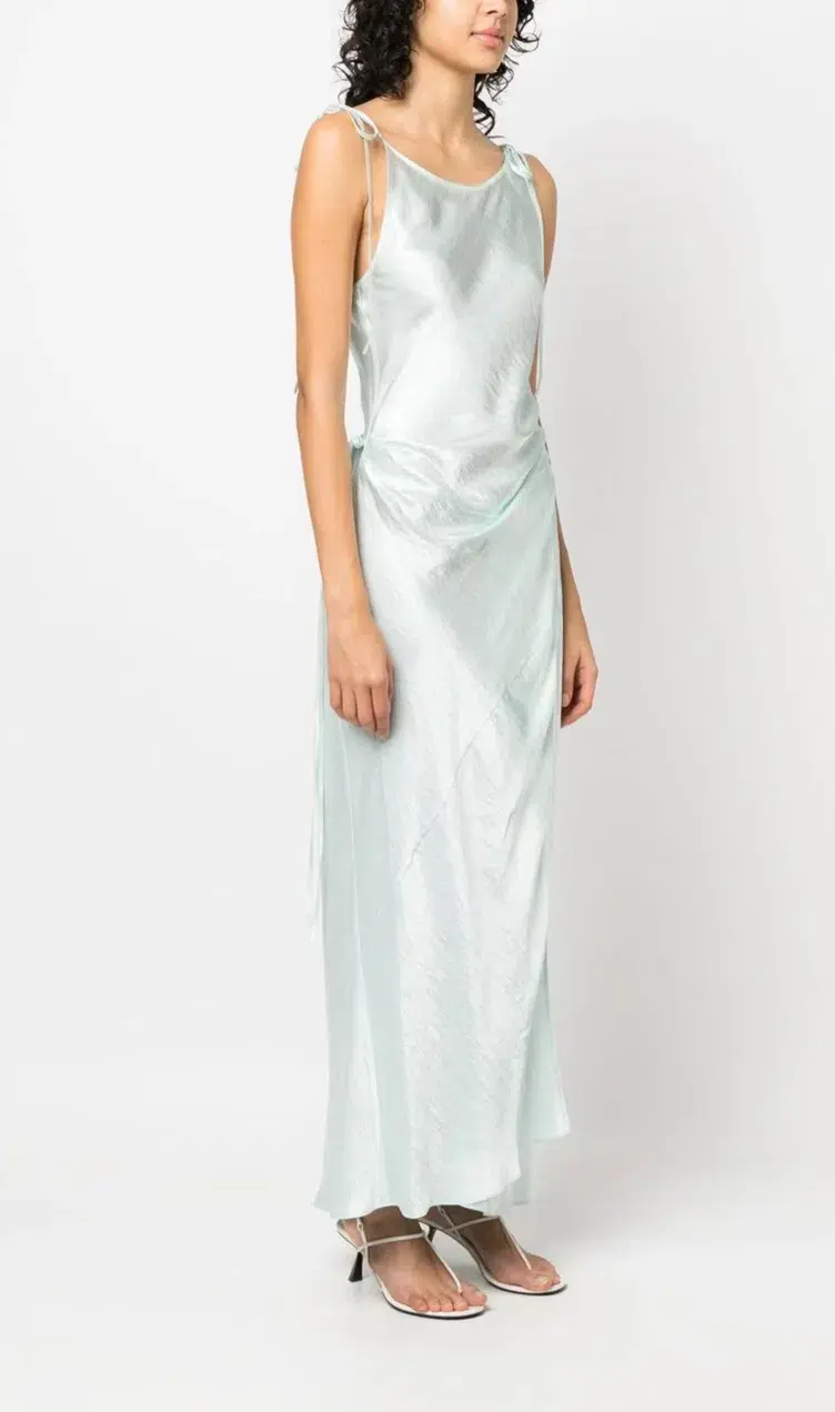 Acne Studios Sleeveless Maxi Wrap Dress Mint Size 38 / AU 10 - Image 3