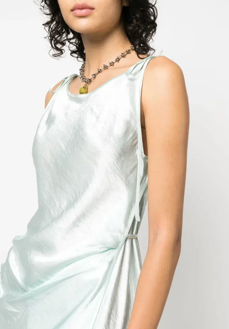 Acne Studios Sleeveless Maxi Wrap Dress Mint Size 38 / AU 10 - Image 5