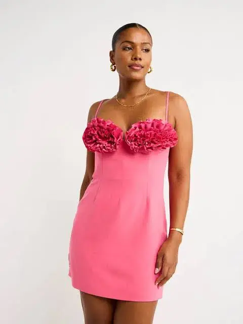 Rachel Gilbert Margot Mini Dress Pink Size 2 / AU 10 - Image 2