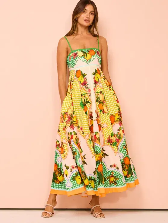 Alemais Lemonis Sundress Multi Print Size 8 - Image 2