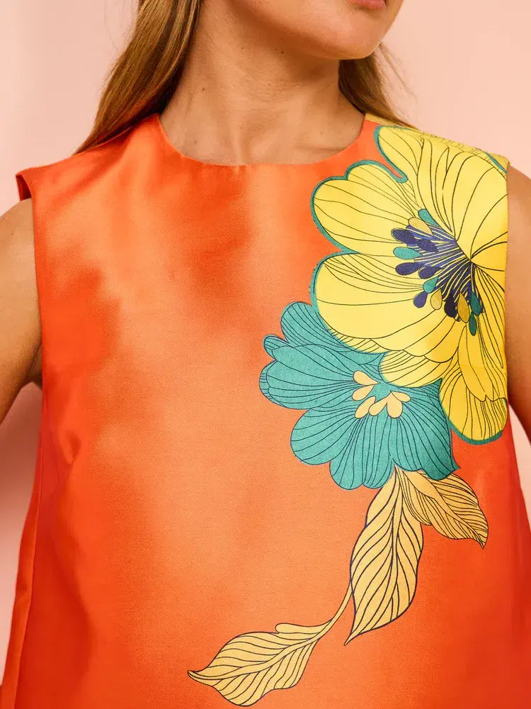 Alemais Piato Mini Dress in Marigold Size 12 - Image 4