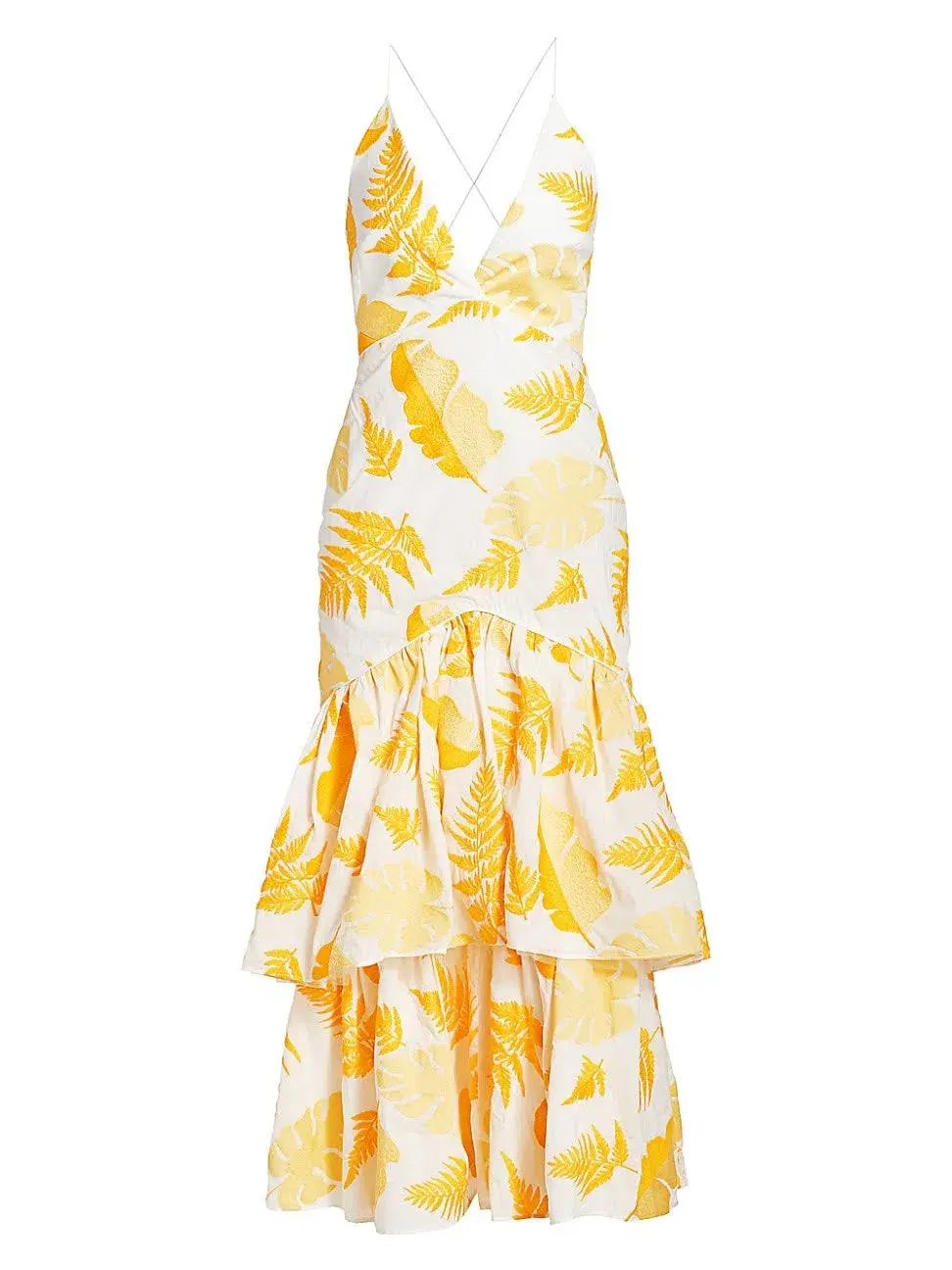Acler Wray Dress Yellow Print Size 8 - Image 5