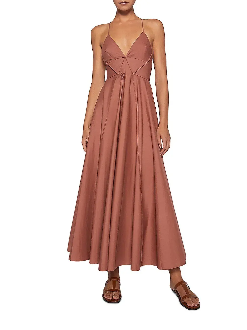 Scanlan Theodore Parachute Cotton Dress in Sienna Dusty Pink Size 8 - Image 1