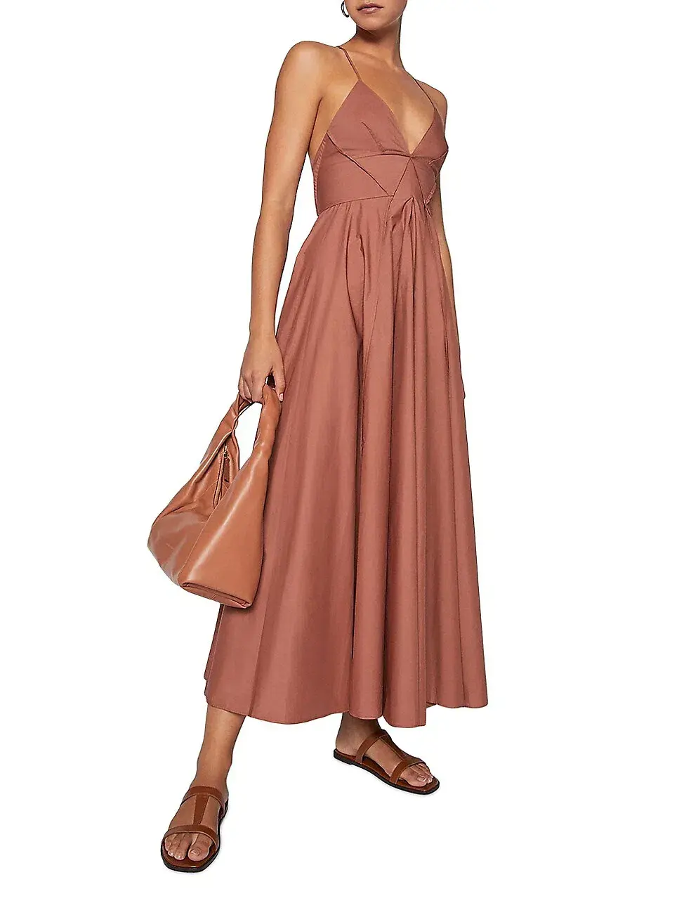 Scanlan Theodore Parachute Cotton Dress in Sienna Dusty Pink Size 8 - Image 2