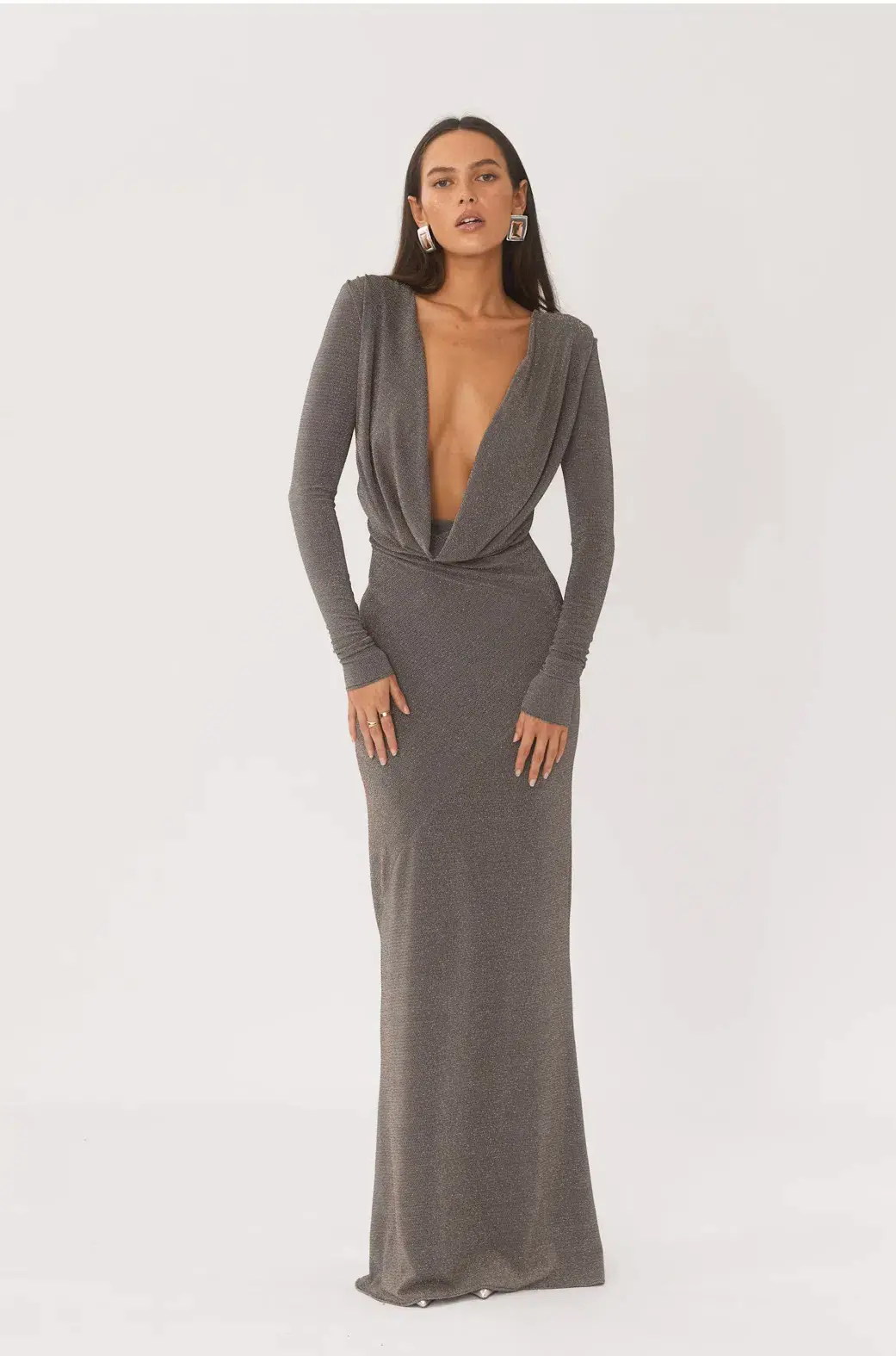 Arcina Ori Jen Dress Grey Size 8 - Image 1