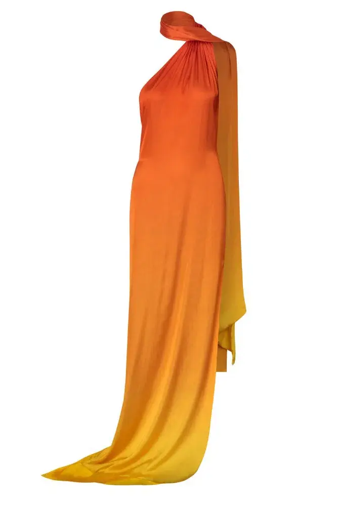 Baobab Ari Dress Orange Multi Size S/ AU 8 - Image 4