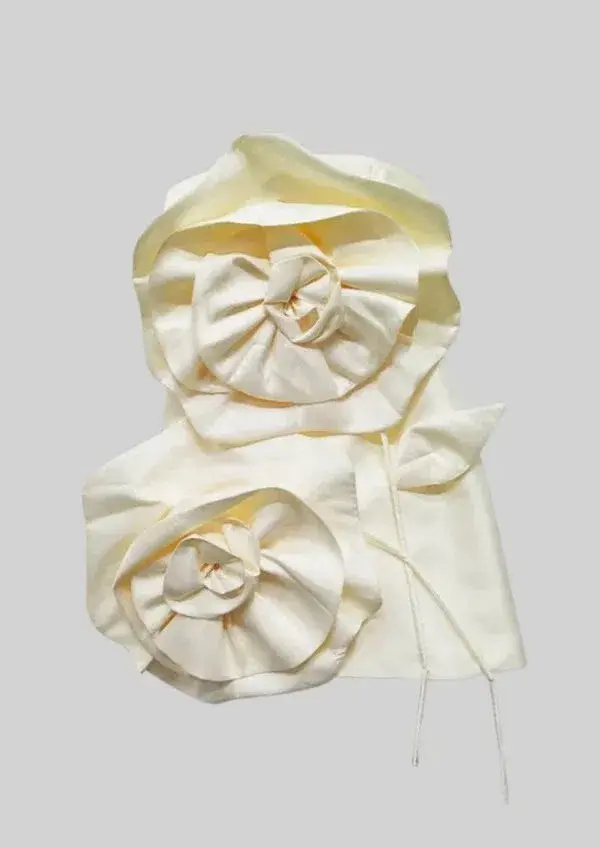 Mew Mews Anwen Flower Mini Dress Ivory Size 10 - Image 3