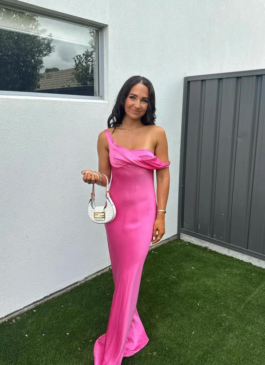 Natalie Rolt Monika Gown in Neon Pink Size 1/AU 8 - Image 1
