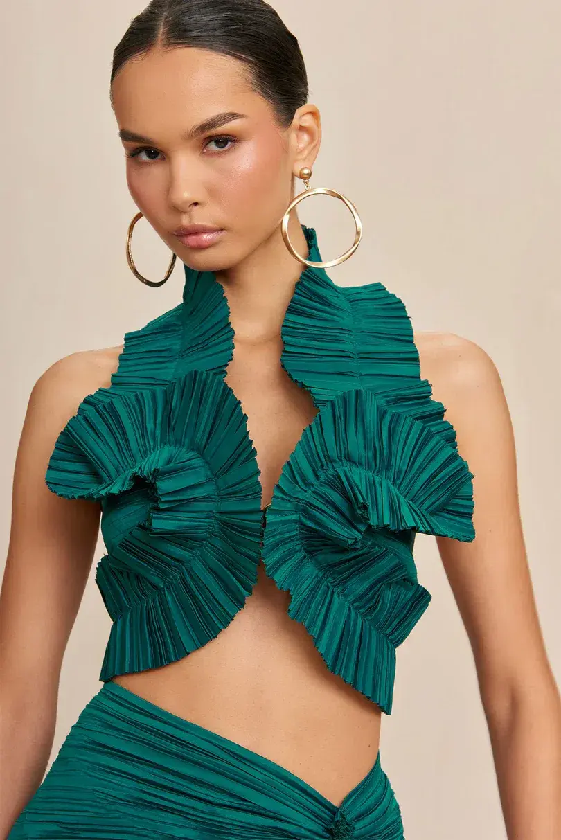Cult Gaia Adilia Top & Sonoma Skirt Green Size 6 - Image 2