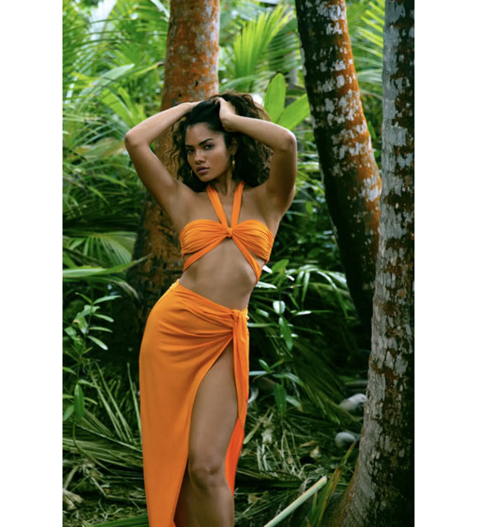 Rat & Boa Zeta Top & Oriana Skirt Set Orange Size S/Au 8 - Image 1