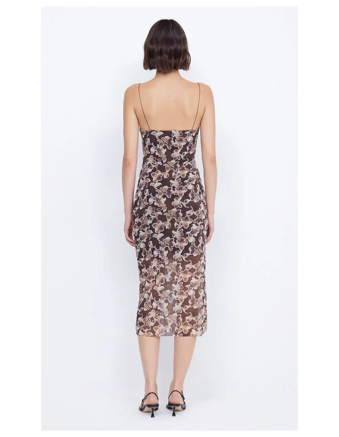 Bec & Bridge Herlani Singlet Midi Dress Hibiscus Choc Size 8  for rent on The Volte - main image