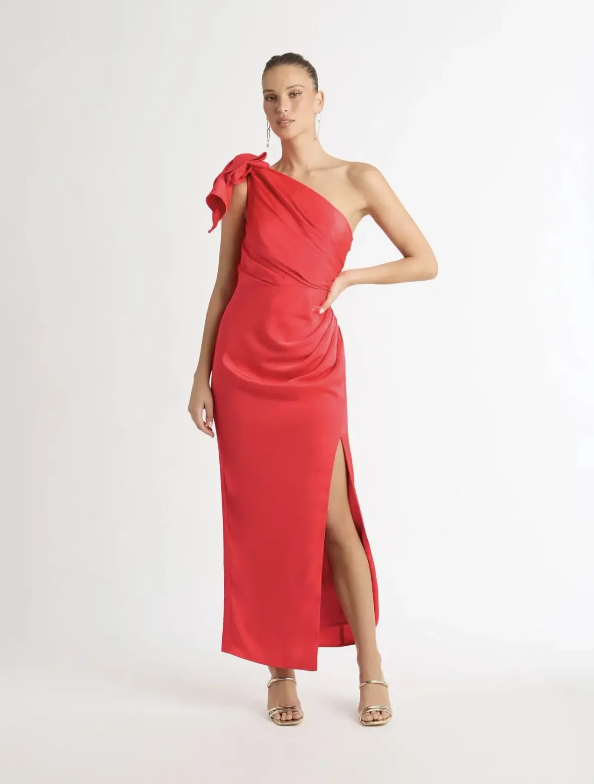 Sheike Glamour Maxi Dress Red Size 16 - Image 1