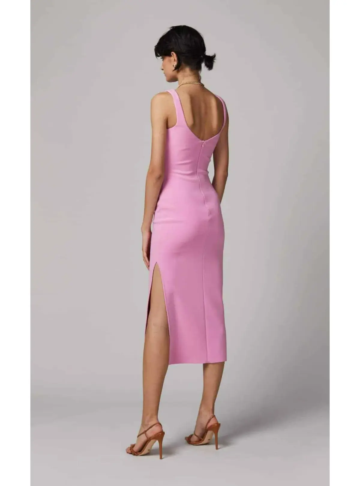 Bec & Bridge Joelle Midi Dress Pink Size AU 6 - Image 2
