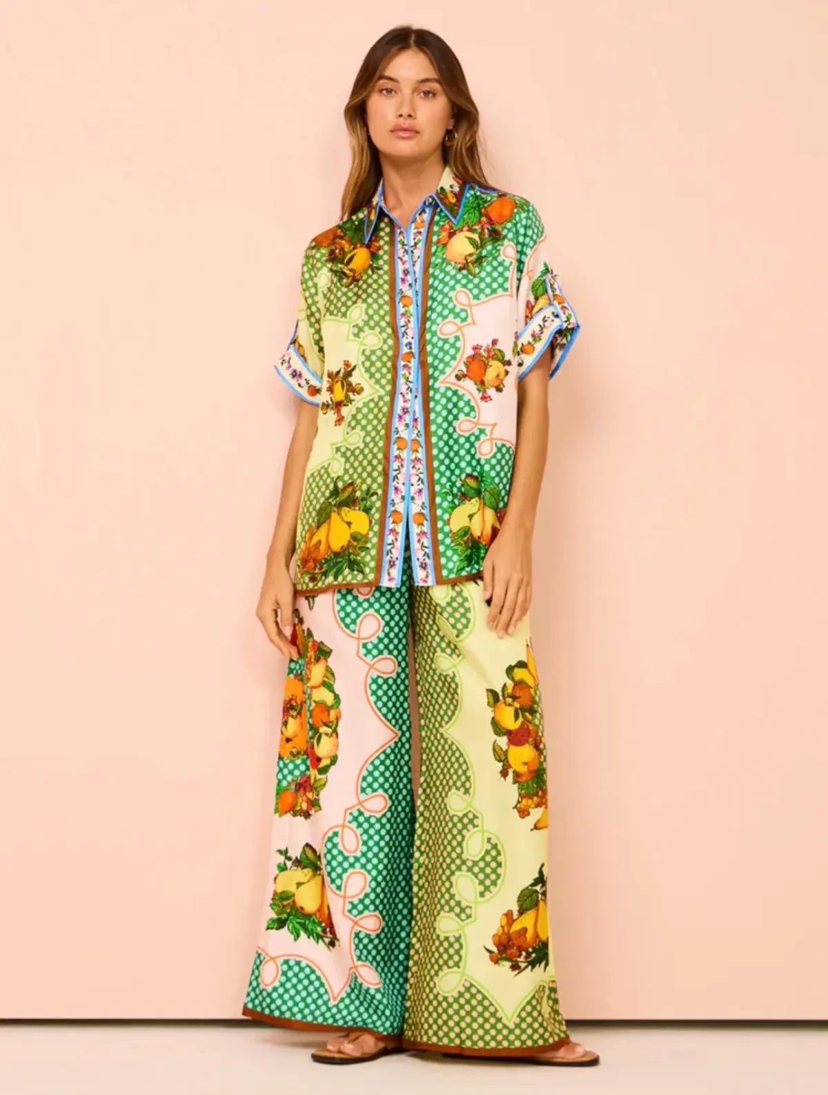 Alemais   Lemonis Silk Shirt (Size 6) & pants (Size 8) - Image 3