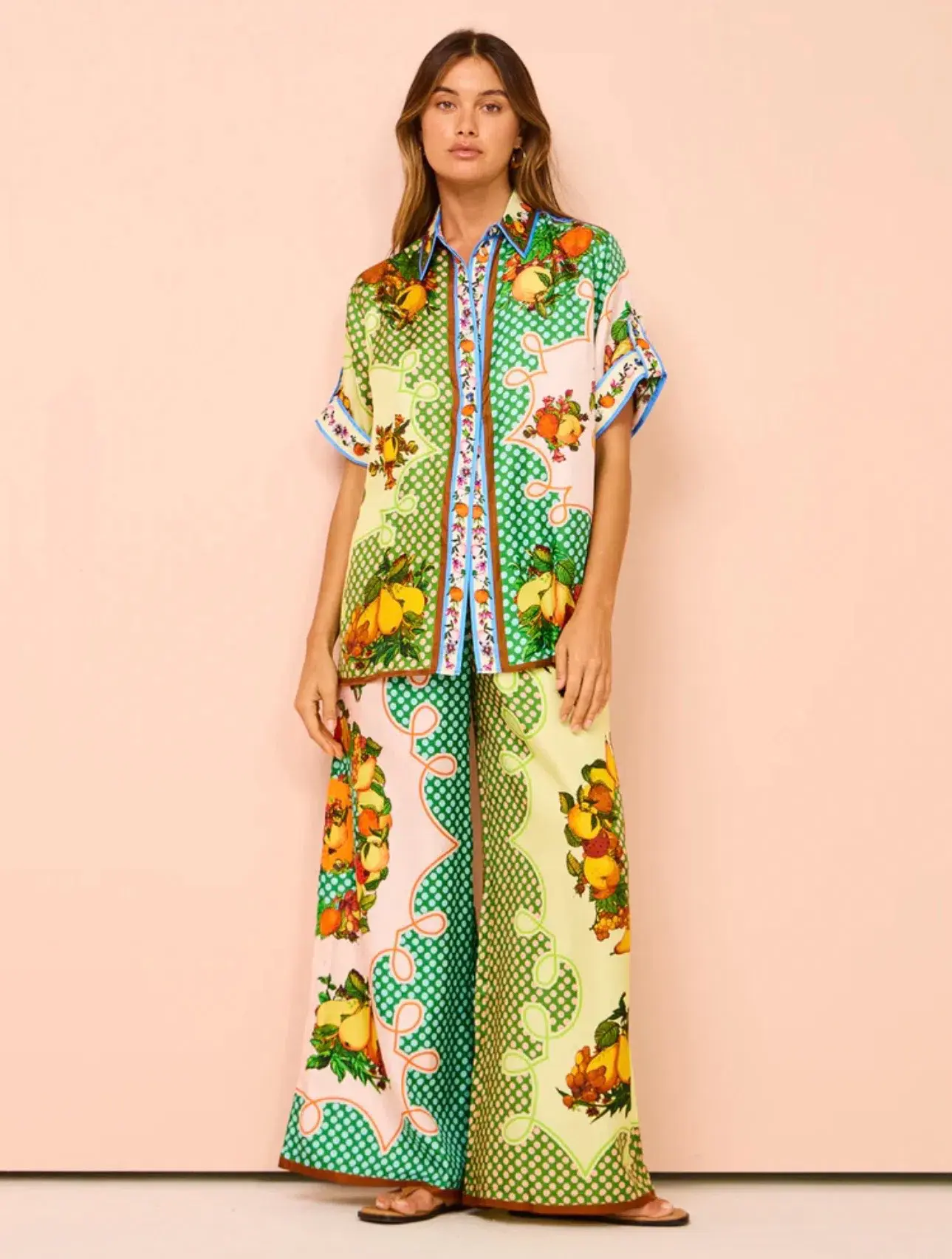 Alemais   Lemonis Silk Shirt (Size 6) & pants (Size 8) - Image 3
