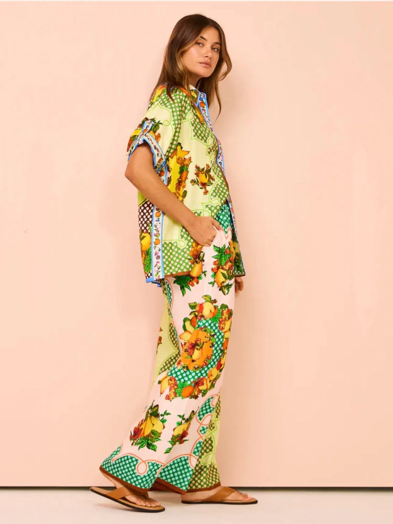 Alemais   Lemonis Silk Shirt (Size 6) & pants (Size 8) - Image 2