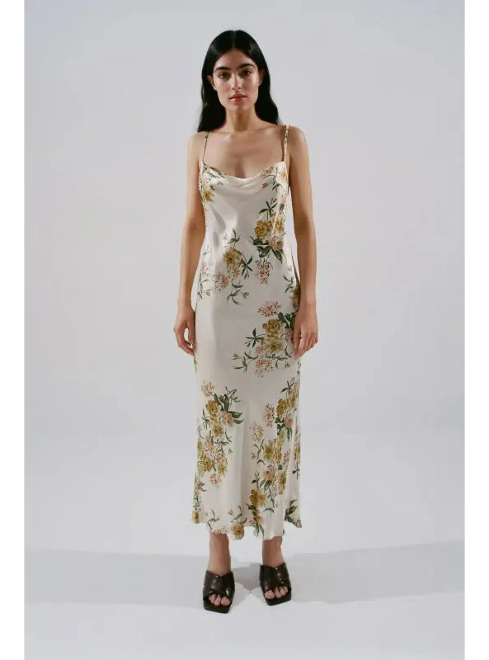 Bec & Bridge Louella Satin Maxi Dress Floral Size AU 6 - Image 1