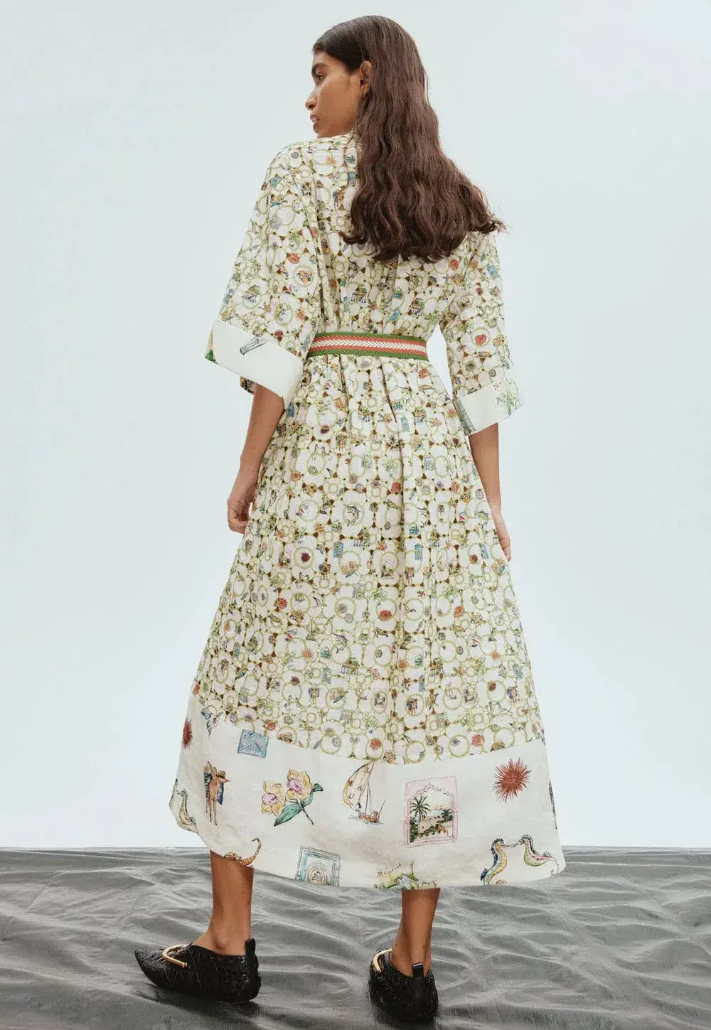 Alemais Sunset Broderie Midi Dress Multi Size 8 for rent on The Volte - main image