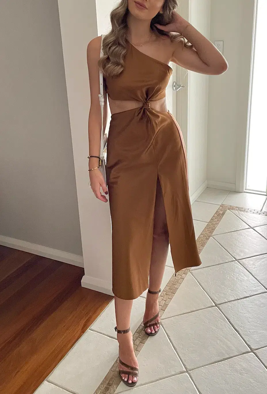 LPA the Label  Imani Dress In Brown Size XS/Au 6  - Image 5