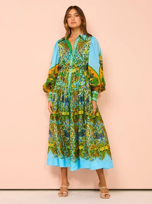 Alemais Sofie Shirtdress Multi Size 8 - Image 1