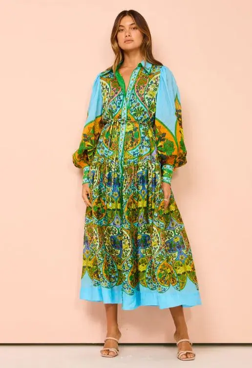 Alemais Sofie Shirtdress Multi Size 8 - Image 4