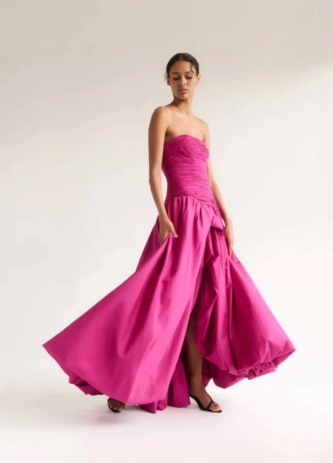 Aje Violette Bubble Hem Maxi Dress Deep Magenta Size 6 - Image 6