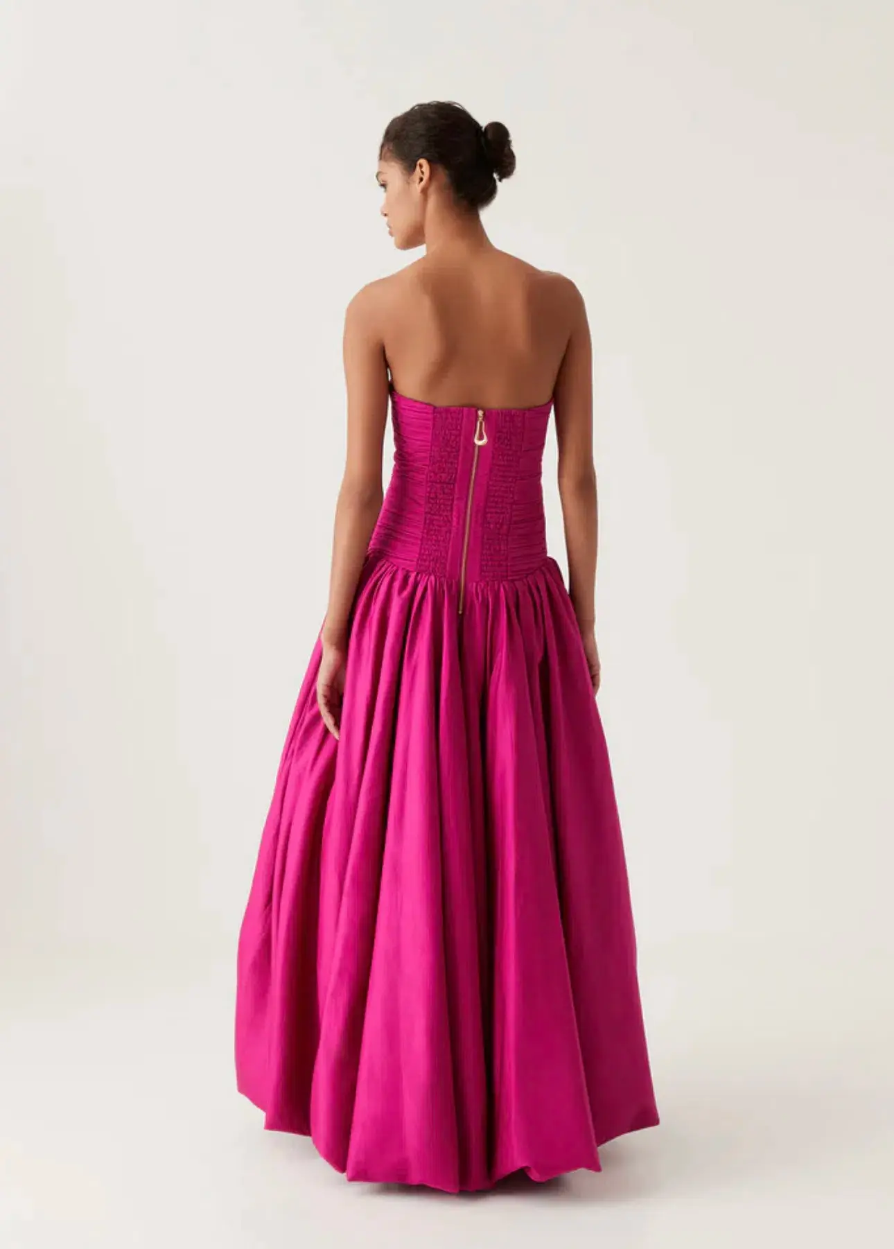 Aje Violette Bubble Hem Maxi Dress Deep Magenta Size 6 - Image 4
