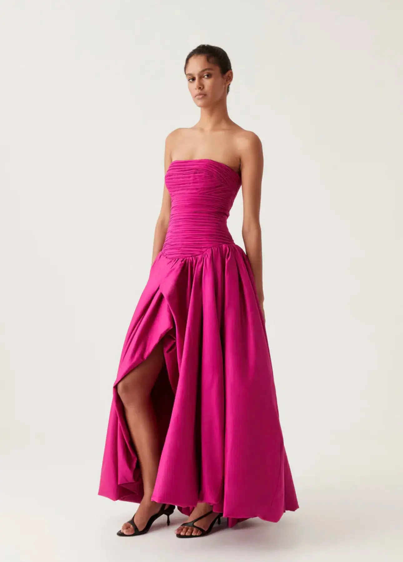 Aje Violette Bubble Hem Maxi Dress Deep Magenta Size 6 - Image 7