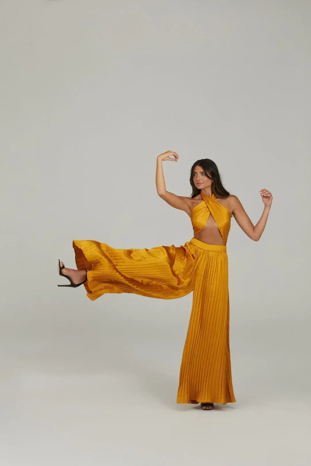 Karna Ramsay Stella Jumpsuit Yellow Gold Size S (AU 8) - Image 2