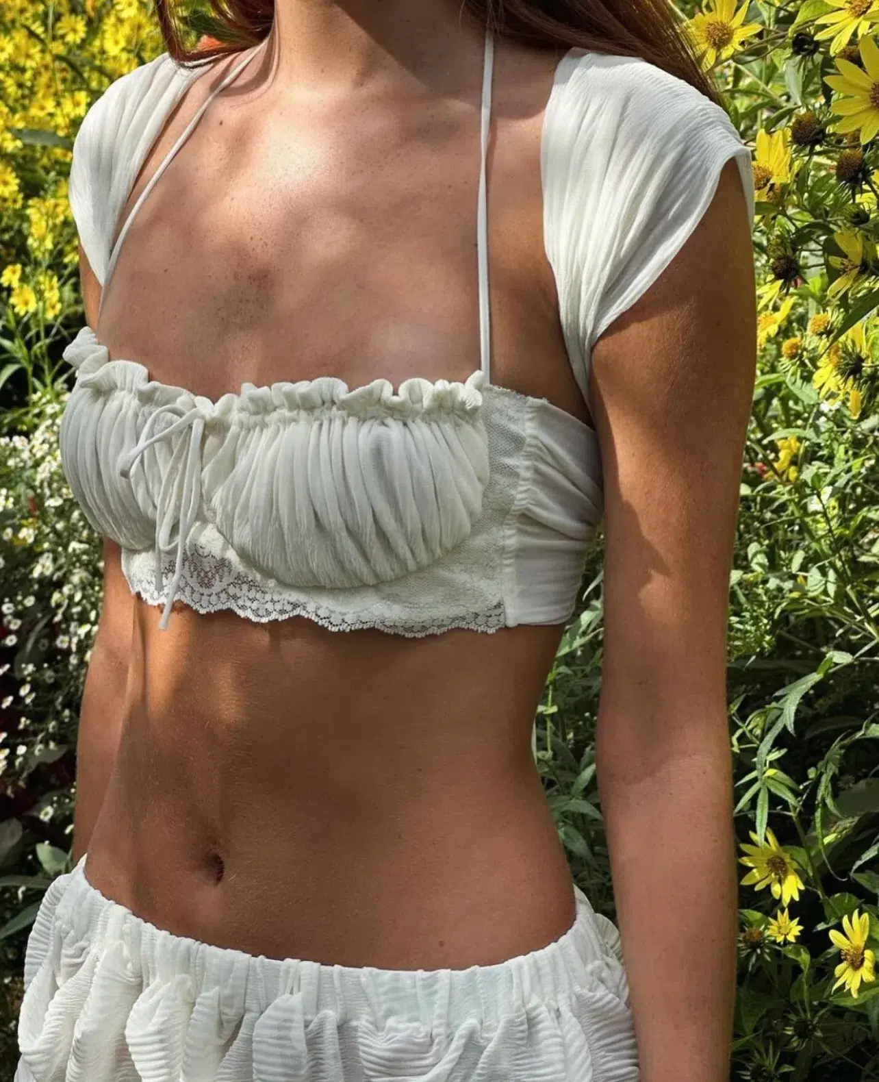 Fait Par Foutch Antoinette Bra Top and Marion Skirt Set Ivory Size 10 - Image 3