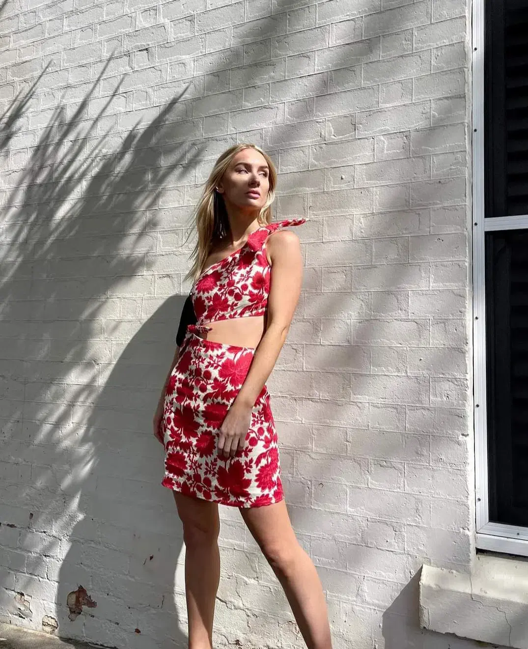 Sir The Label Cinta Cut Out Mini Dress Valentina Floral Print Size 2 / AU 10 for rent on The Volte - main image