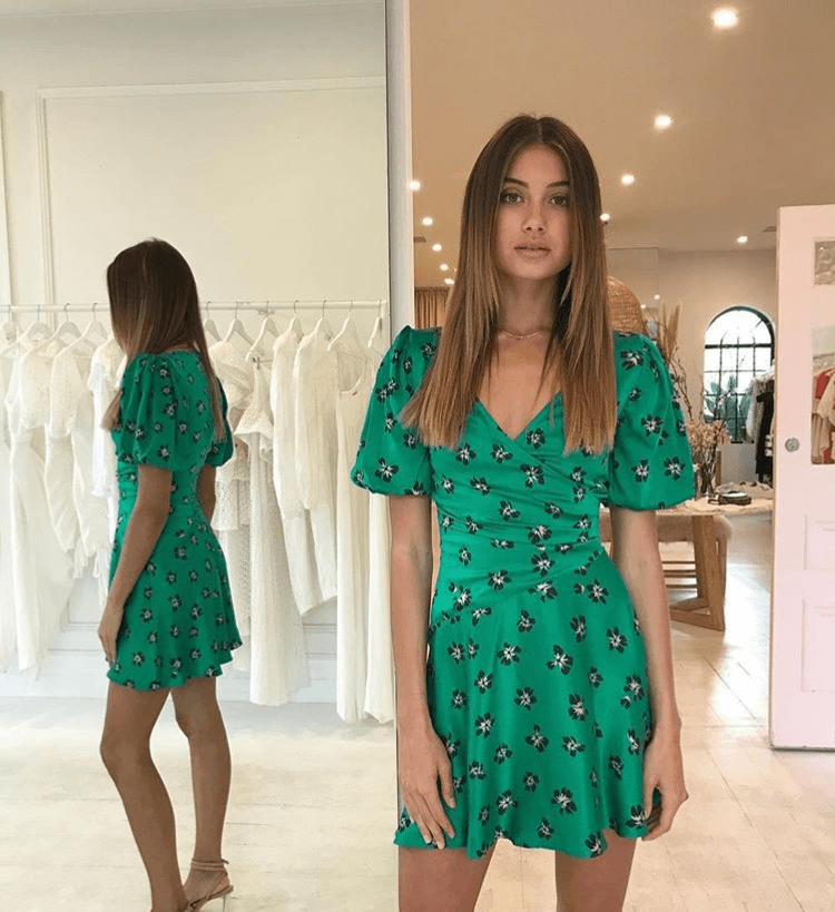 Bec & Bridge Tropicana Mini Dress Green Size 8 - Image 3